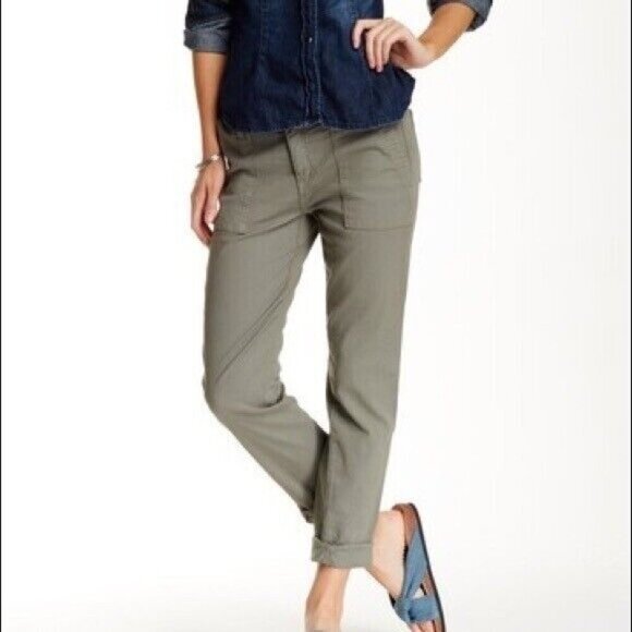 Joie size 27 Painter Chino Pant in Olive Fatigue - Picture 7 of 16